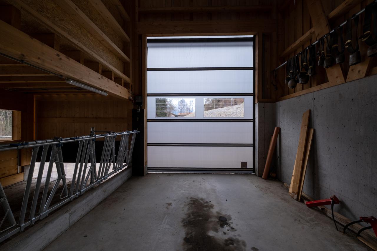 mastviehstall-neubau-graubuenden-stangentor-innen